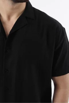 طقم قميص وبنطال رجالي باللون الأسود - Фото 3