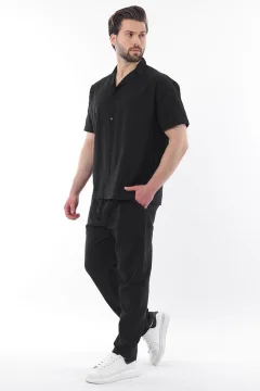 طقم قميص وبنطال رجالي باللون الأسود - Фото 5