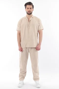طقم قميص وبنطال رجالي باللون البيج - Фото 6
