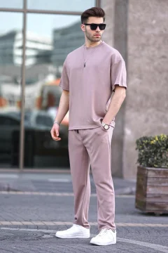 طقم رياضي رجالي بيج - Фото 2