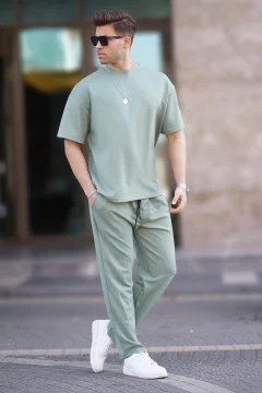 طقم رياضية رجالي باللون الأخضر النعناعي - Фото 2