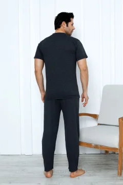 طقم بيجامة قطن رجالي 3 قطع - Фото 4