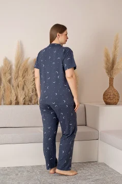 طقم بيجامة قميص ميلانو بأكمام قصيرة - Фото 5