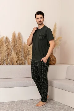 طقم بيجامة رجالي صيفي بأكمام قصيرة - Фото 4