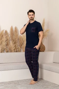 طقم بيجامة رجالي صيفي بأكمام قصيرة - Фото 4