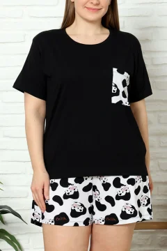 طقم بيجامة نسائي باللون الاسود - Фото 5