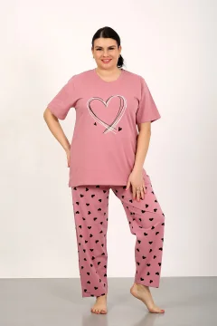 طقم بيجامة نسائي بأكمام قصيرة - Фото 2