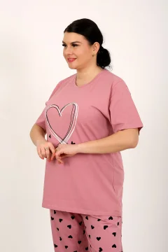 طقم بيجامة نسائي بأكمام قصيرة - Фото 4