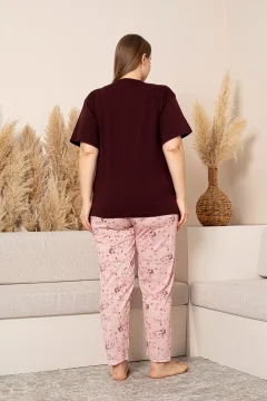 طقم بيجامة نسائي بأكمام قصيرة - Фото 5