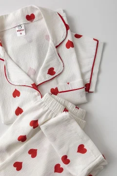 Short Sleeve Shirt Collar Women's Pajama Set - Summer Women's Pajamas- Plus Size Range - Фото 1