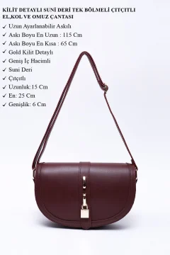 حقيبة يد وذراع وكتف من الجلد الصناعي - Фото 3