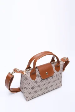 حقيبة يد من الجلد الصناعي بحزام مزدوج - Фото 5