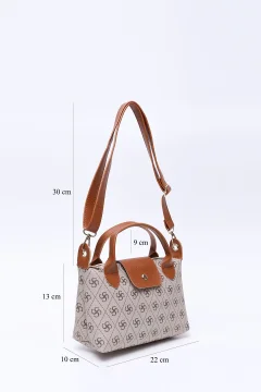 حقيبة يد من الجلد الصناعي بحزام مزدوج - Фото 6