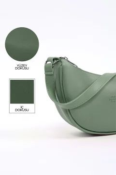 حقيبة يد من الجلد الصناعي ذات حجرة واحدة بلون أخضر نعناعي - Фото 5