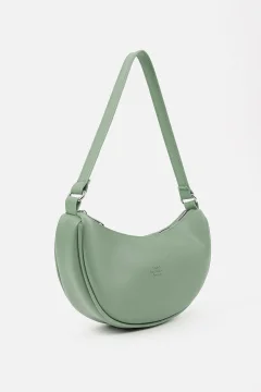 حقيبة يد من الجلد الصناعي ذات حجرة واحدة بلون أخضر نعناعي - Фото 2