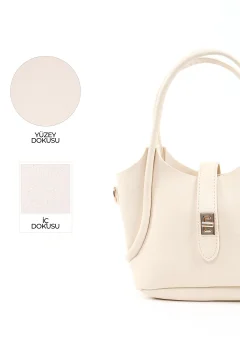 حقيبة يد كتف باللون الابيض - Фото 5