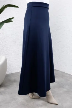 تنورة نسائي انيقة باللون الازرق الداكن - Фото 4