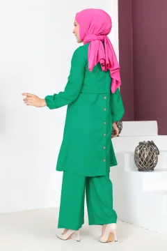 بدلة مزدوجة بأزرار باللون الأخضر - Фото 9