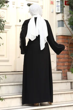 عباية نسائي منقوشة و مطرزة باللون الاسود - Фото 9