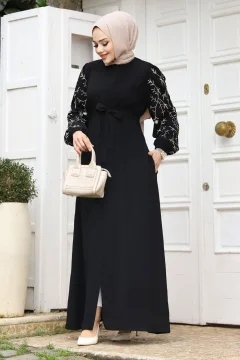 عباية نسائي انيقة ومطرزة باللون الأسود - Фото 7