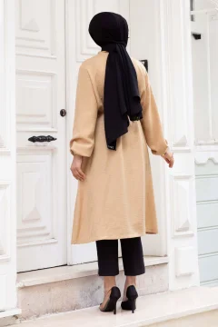 تونيك نسائي بسحاب باللون الجملي - Фото 9