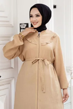 تونيك نسائي بسحاب باللون الجملي - Фото 6