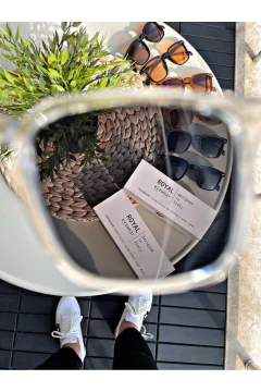 نظارات شمسية رمادية شفافة للجنسين - Фото 3