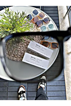 مجموعة مزدوجة من النظارات الشمسية باللون الأسود والبني الداكن للجنسين - Фото 5