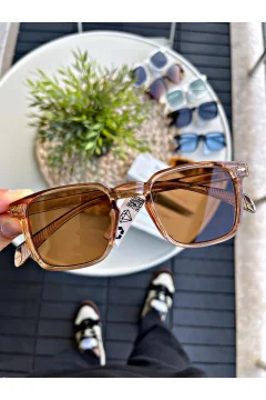 طقم نظارات شمسية عتيقة باللون الرمادي الوردي للجنسين - Фото 3