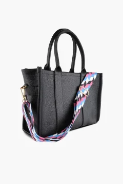 حقيبة نسائي من الجلد الأسود - Фото 2