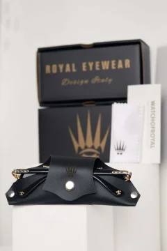 مجموعة مزدوجة من النظارات الشمسية الزجاجية باللون الرمادي والبرتقالي للنساء والرجال - Фото 5