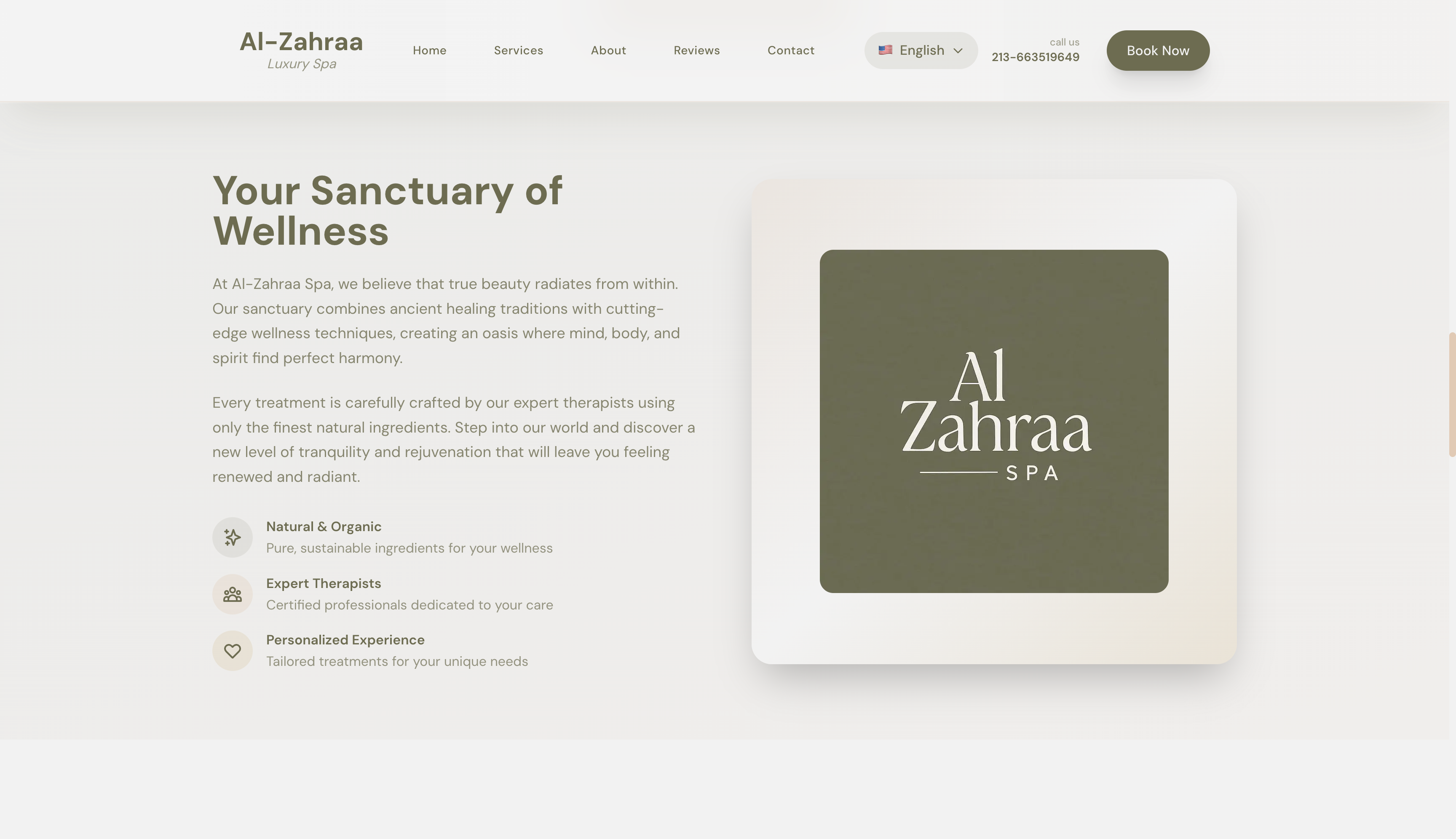 Al-Zahraa Spa Website 3