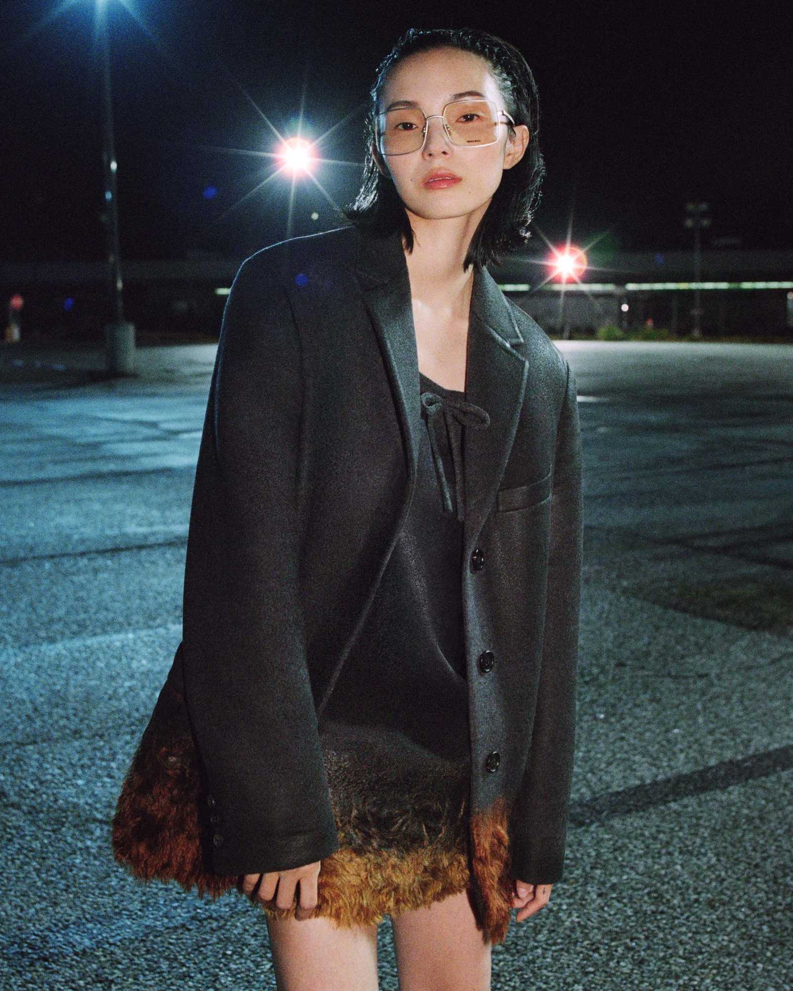 Xiao Wen Ju for the Miu Miu FW26 Campaign. Courtesy Miu Miu.