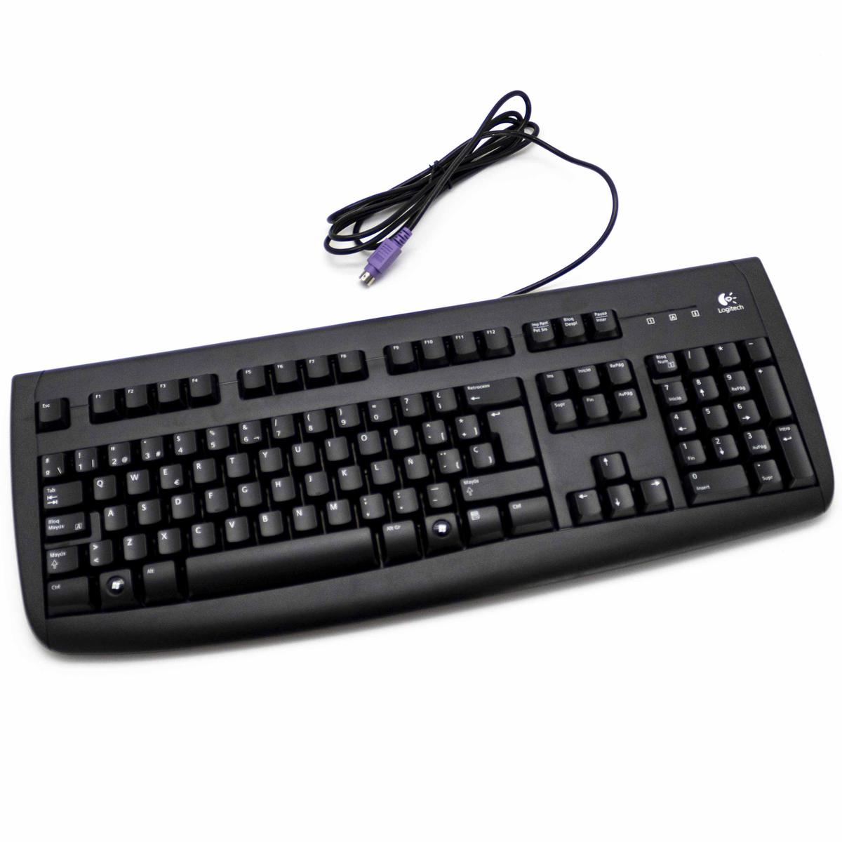 Logitech Deluxe 250 Keyboard Ps2 Ps/2 Layout Spanish Es Wired With Wire - 第 2/5 張圖片