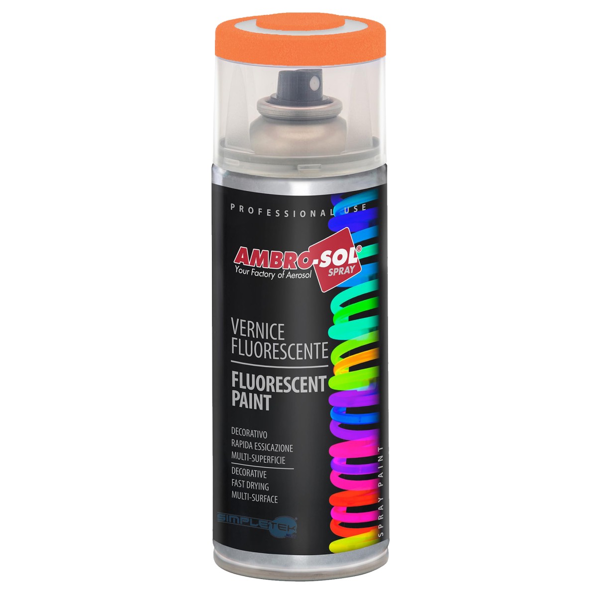 Bomboletta Spray Vernice Fluorescente Luminescente Rosso Segnalazione Smalto_
