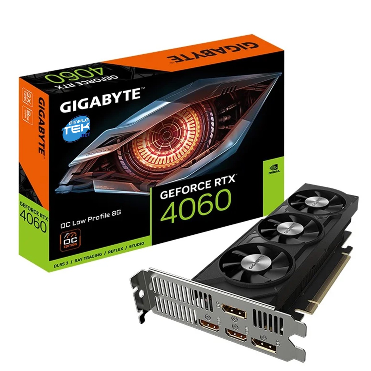 【中古】GeForce RTX 4060 8GB GDDR6 グラフィックボード Gigabyte Nvidia Geforce RTX 4060 OC Low Profile LP 8GB GDDR6