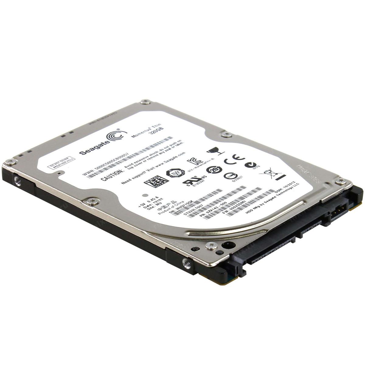 Disque Dur Interne Seagate 320 Go 2.5" SATA - Extra Plat - Testé Et Formaté (occasion)