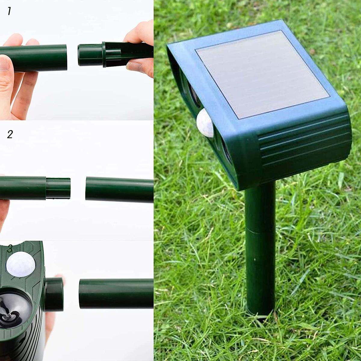 Animal Ultrasound Solar Motion Sensor Repellent_