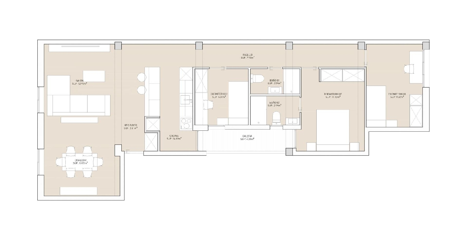 kaufen Wohnung Valencia De Las Torres Campiña Sur 8