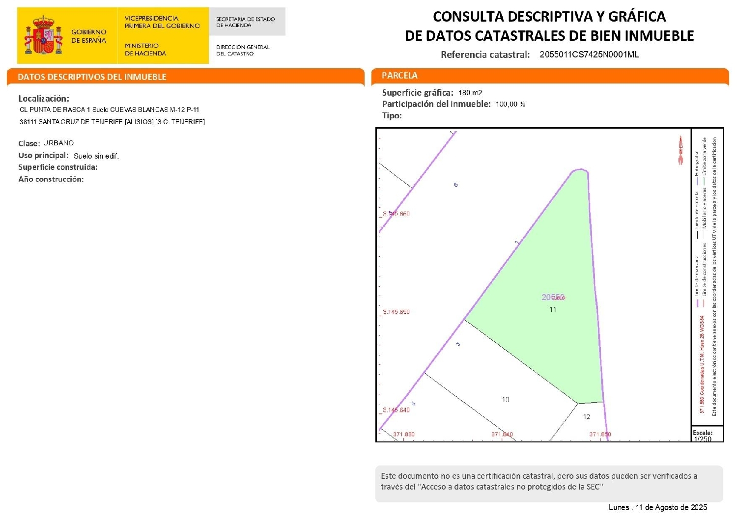  for sale plot Santa Cruz De Tenerife 38000 Zona Metropolitana 2