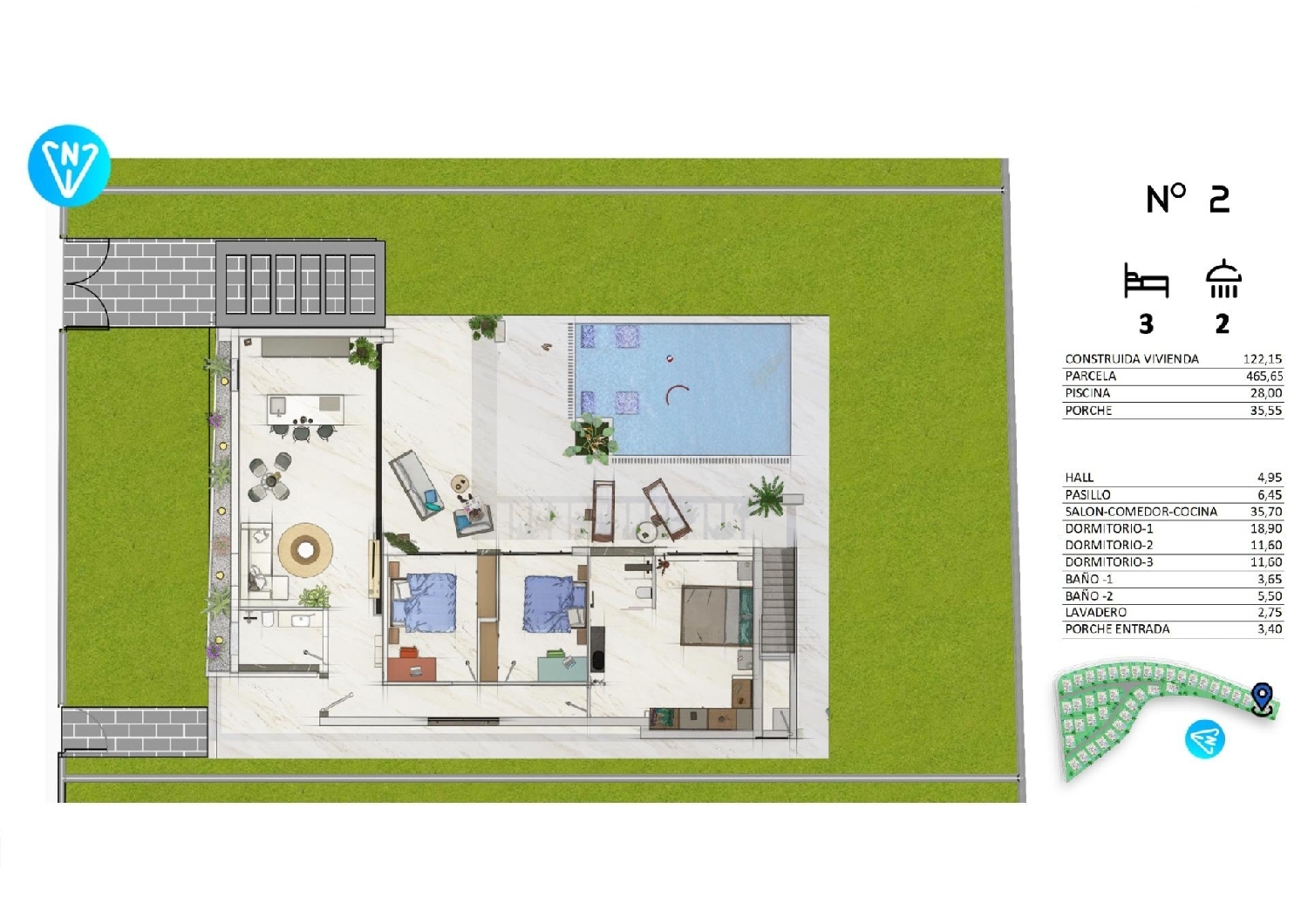  à vendre villa Algorfa Baix Segura 29