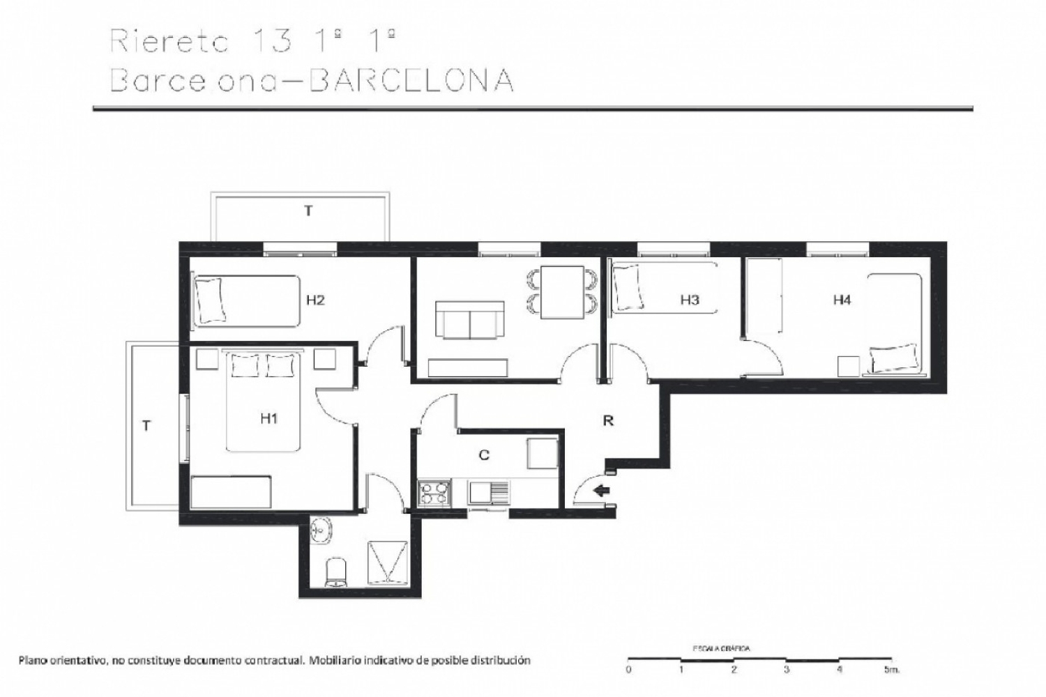  till salu lägenhet Ciutat Vella-Raval Barcelonès 1
