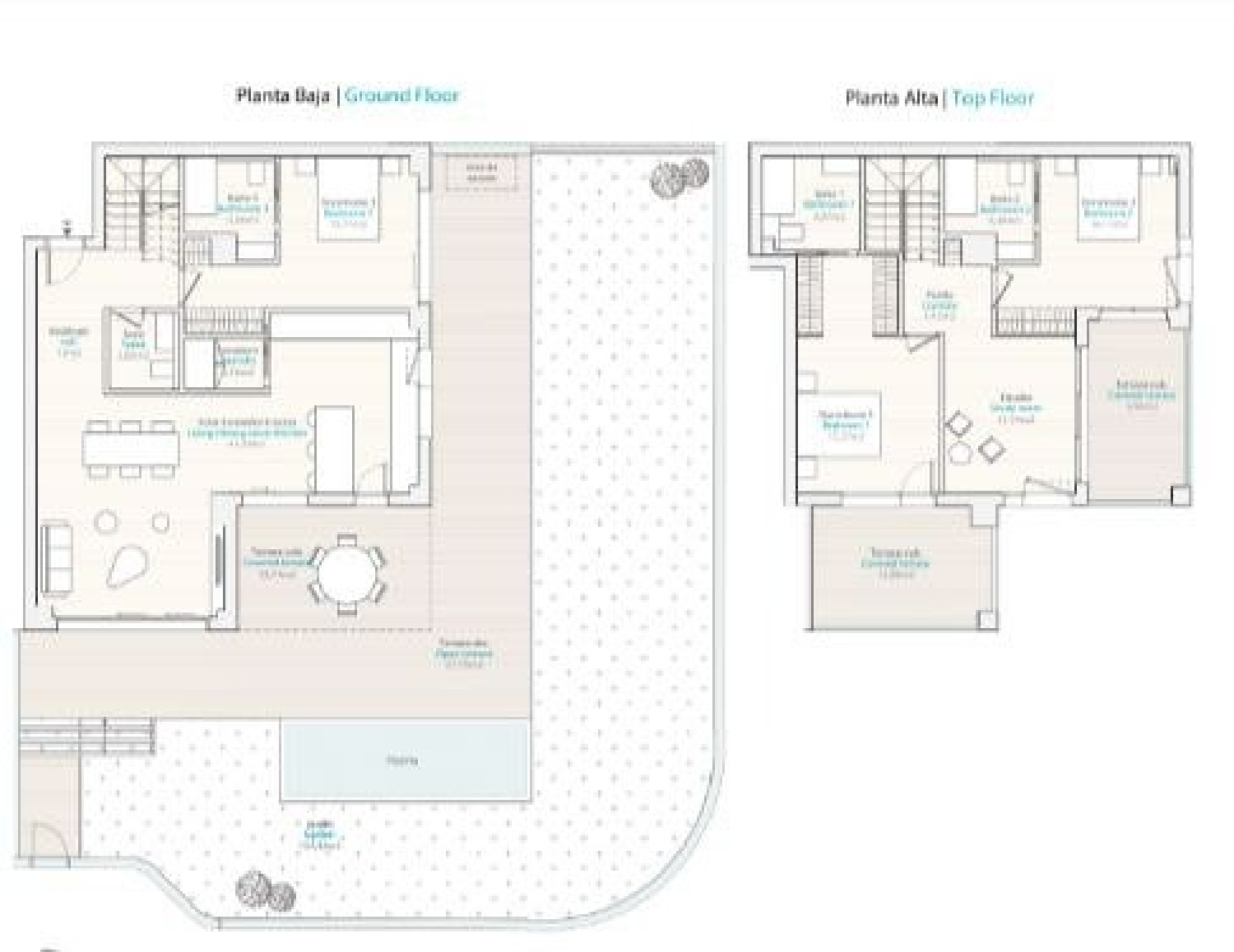  till salu hus Plans Marina Baixa 5