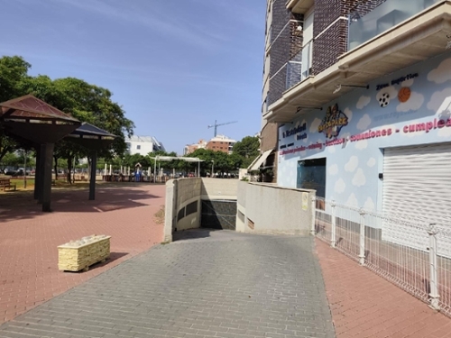 Barrio Del Puente De La Muleta Huerta De Murcia parkering foto 6264822