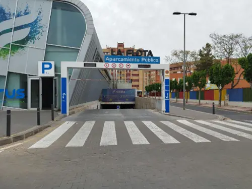 Barrio Del Puente De La Muleta Huerta De Murcia parkering foto 6183521