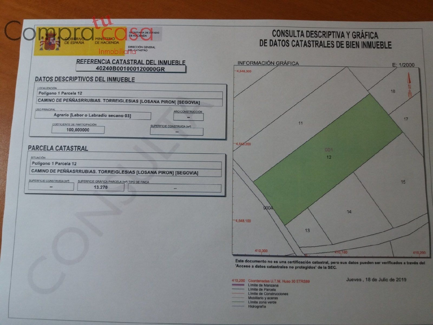 en venta terreno Torreiglesias Segovia Sur 3