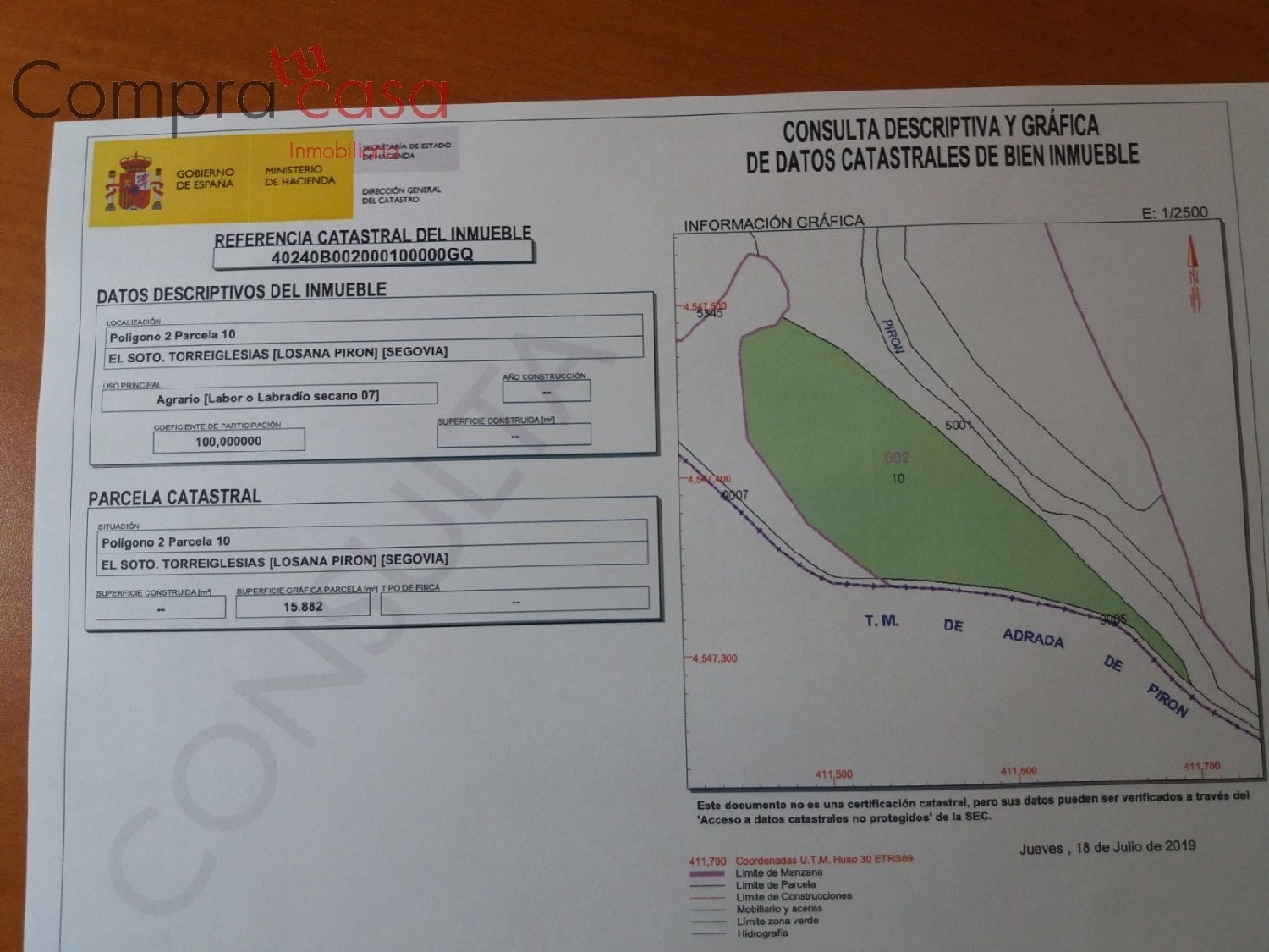 en venta terreno Torreiglesias Segovia Sur 2
