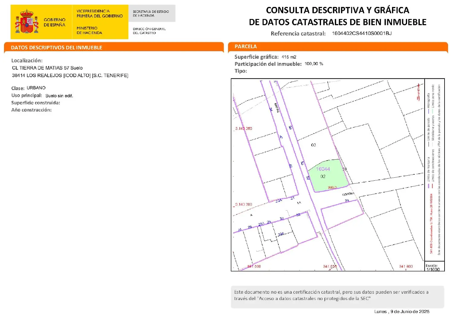  till salu tomt Anden Zona Norte 6