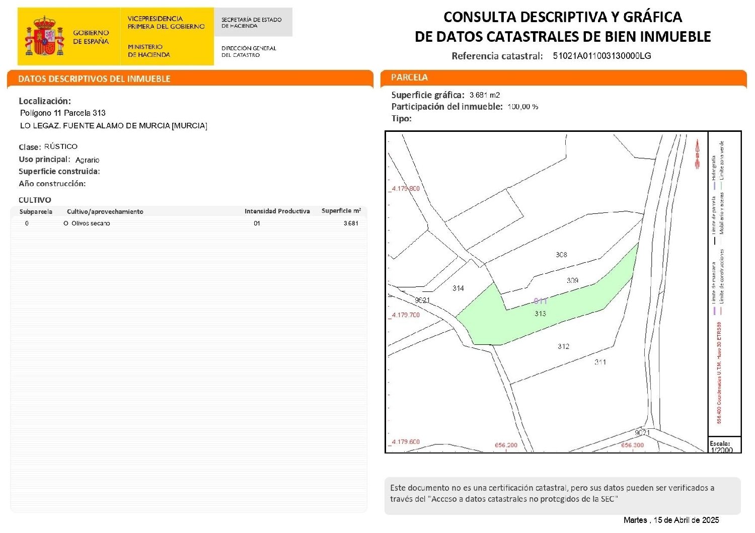  till salu tomt El Estrecho Campo De Cartagena 1