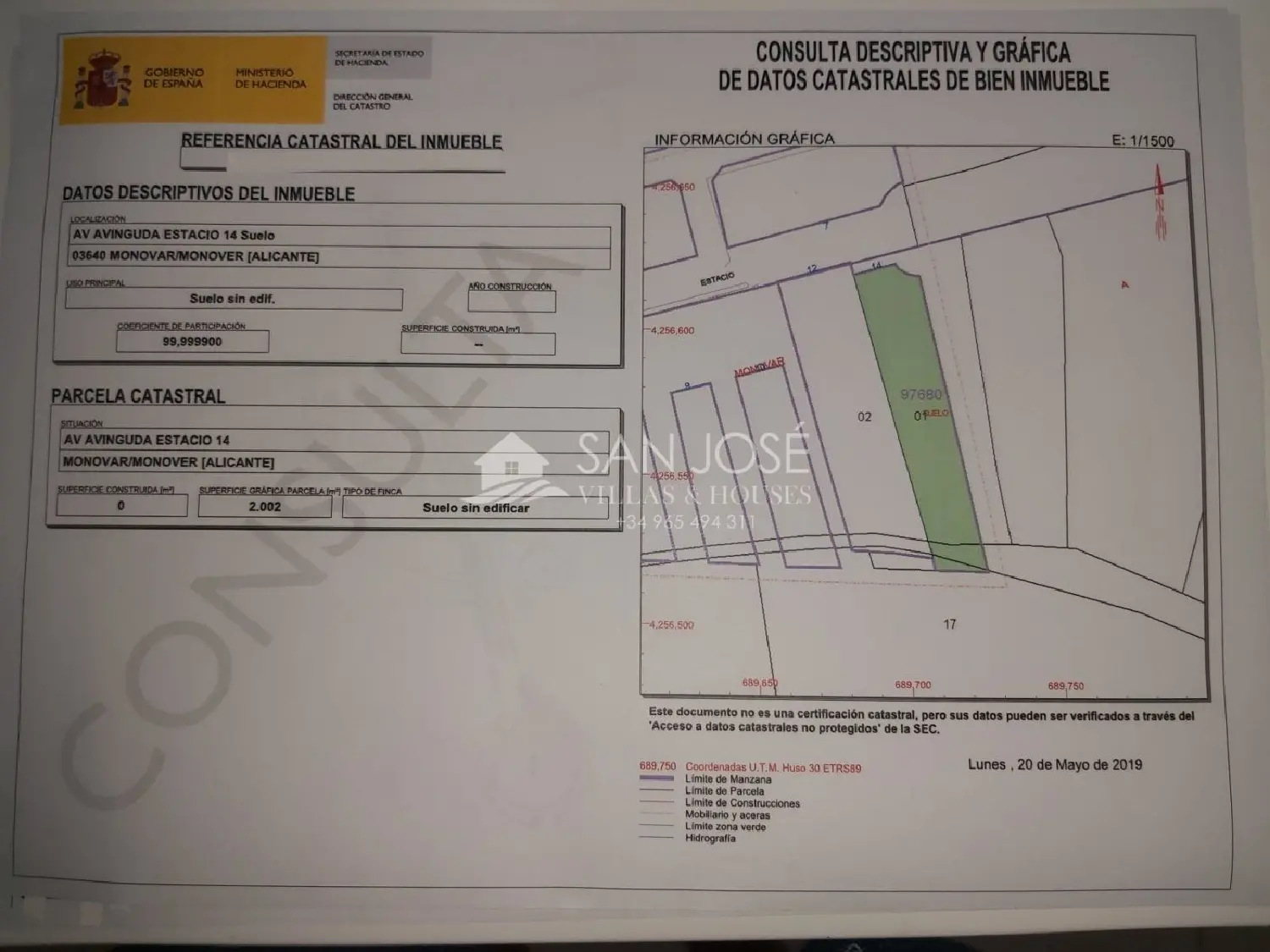  till salu tomt Cases Joan Blanco Vinalopó Mitjà 1